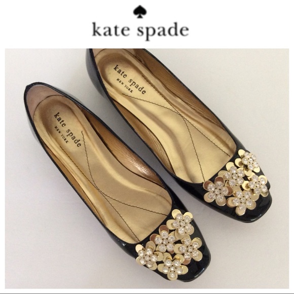 kate spade Shoes - KATE SPADE CRYSTAL BALLET FLATS SIZE 6.5